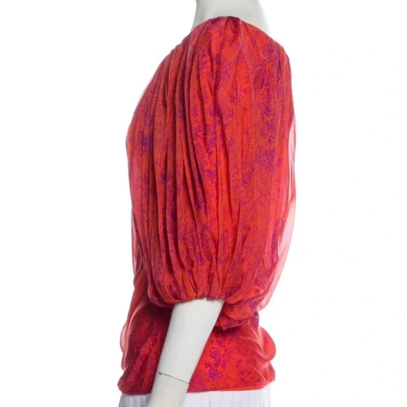 Giambattista Valli silk puff sleeve blouse size 38/XXS - Picture 8 of 9